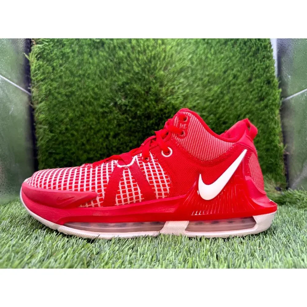 Nike LeBron Witness 7 TB DZ3299-600 Athletic Sneaker Men's 7.5 Red Mesh Sports